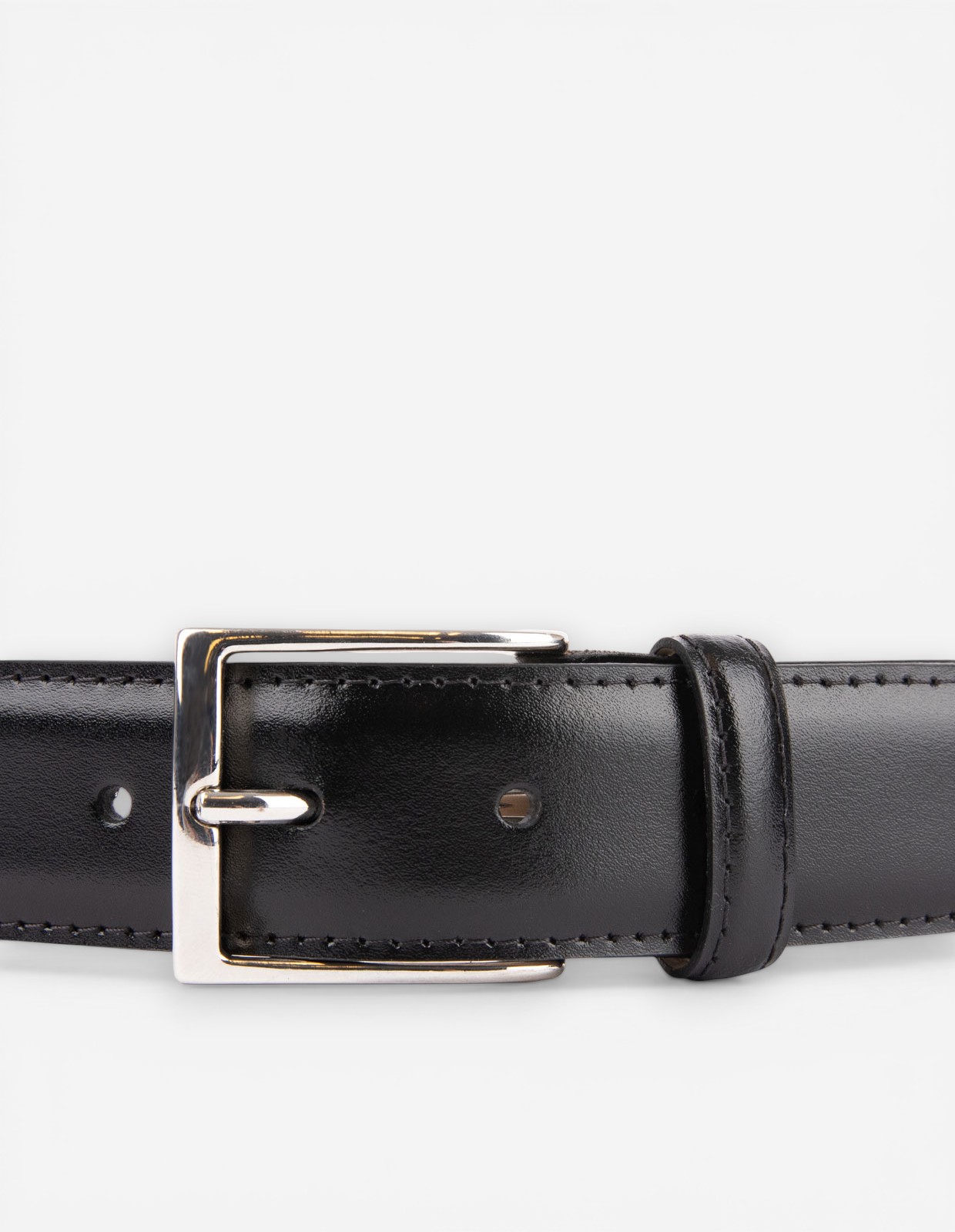 Bälte Läder Svart Stl 90