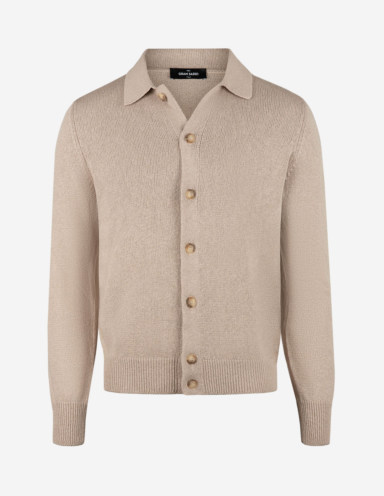 Skjortcardigan Bomull Cashmere Beige