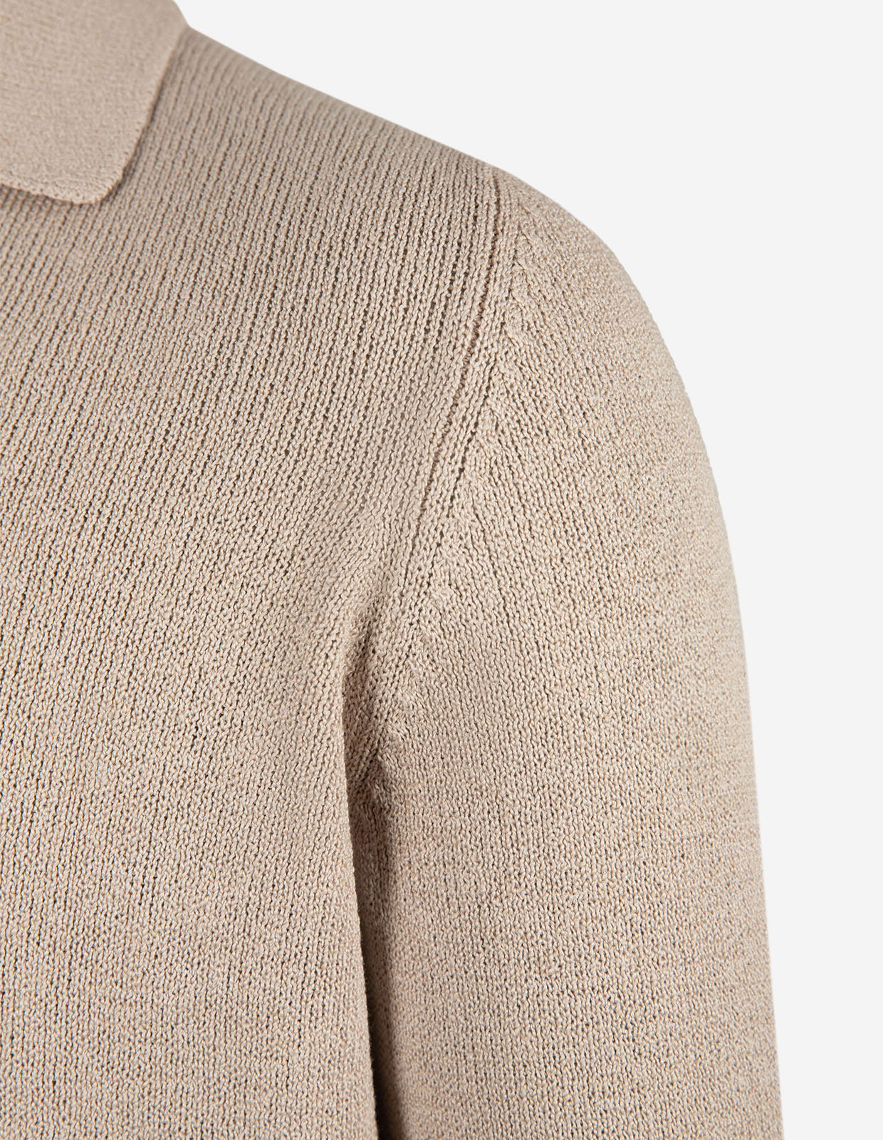 Skjortcardigan Bomull Cashmere Beige