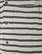 Resort Bowling Kortärmad Skjorta Randig Benvit/Navy