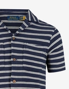 Resort Bowling Kortärmad Skjorta Randig Navy/Benvit