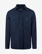 Glenn Overshirt Lyocell Linne Mellanblå