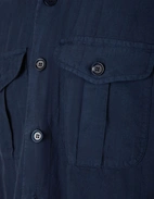 Glenn Overshirt Lyocell Linne Mellanblå