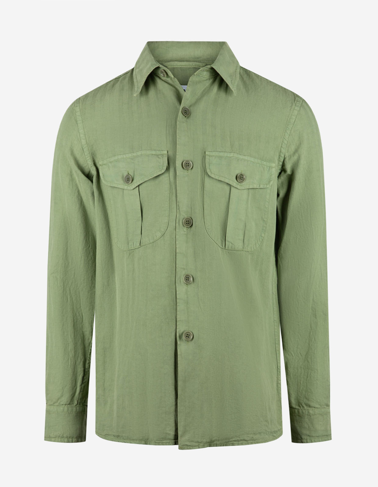 Glenn Overshirt Lyocell Linne Grön