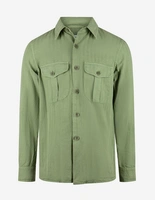 Glenn Overshirt Lyocell Linne Grön