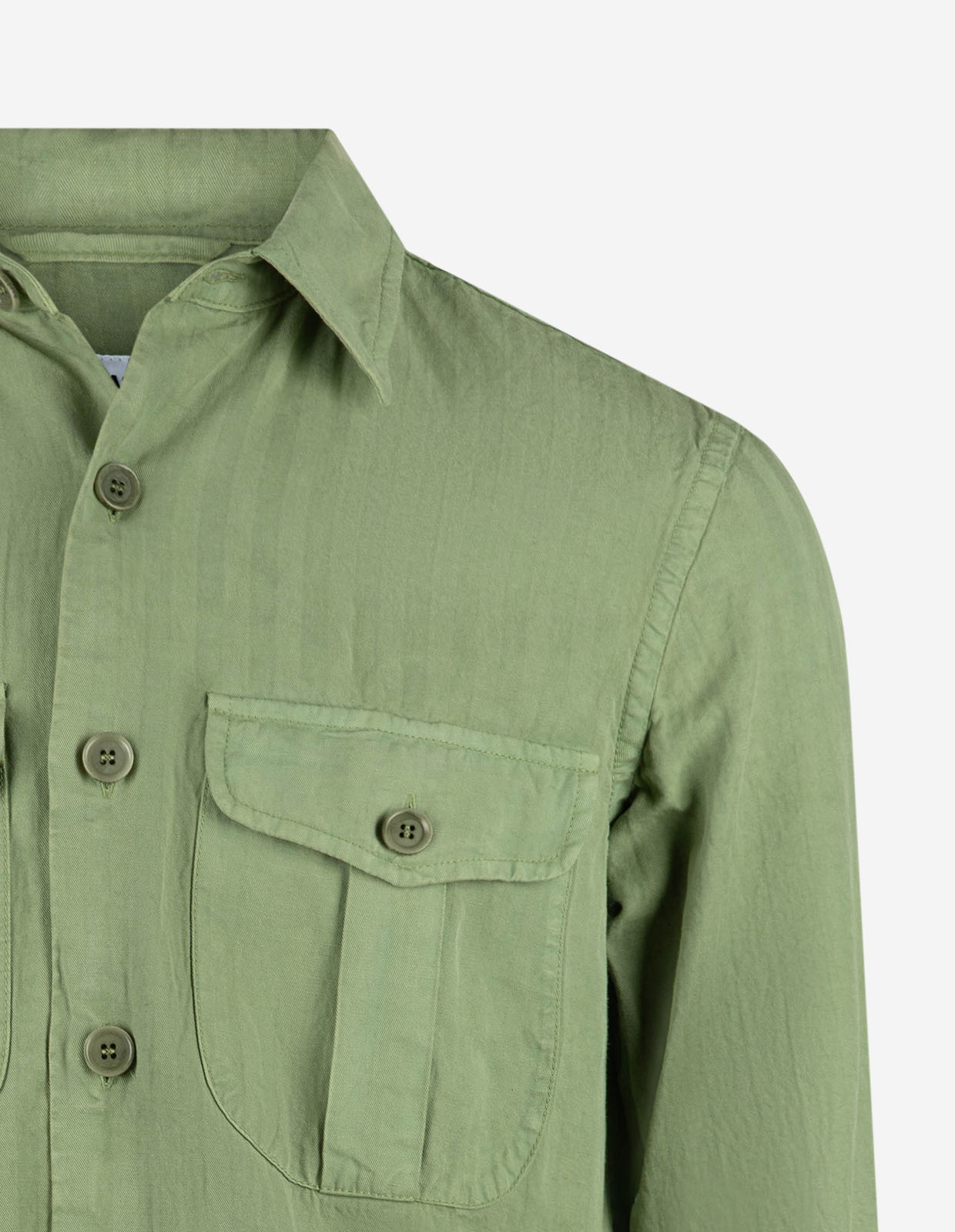 Glenn Overshirt Lyocell Linne Grön