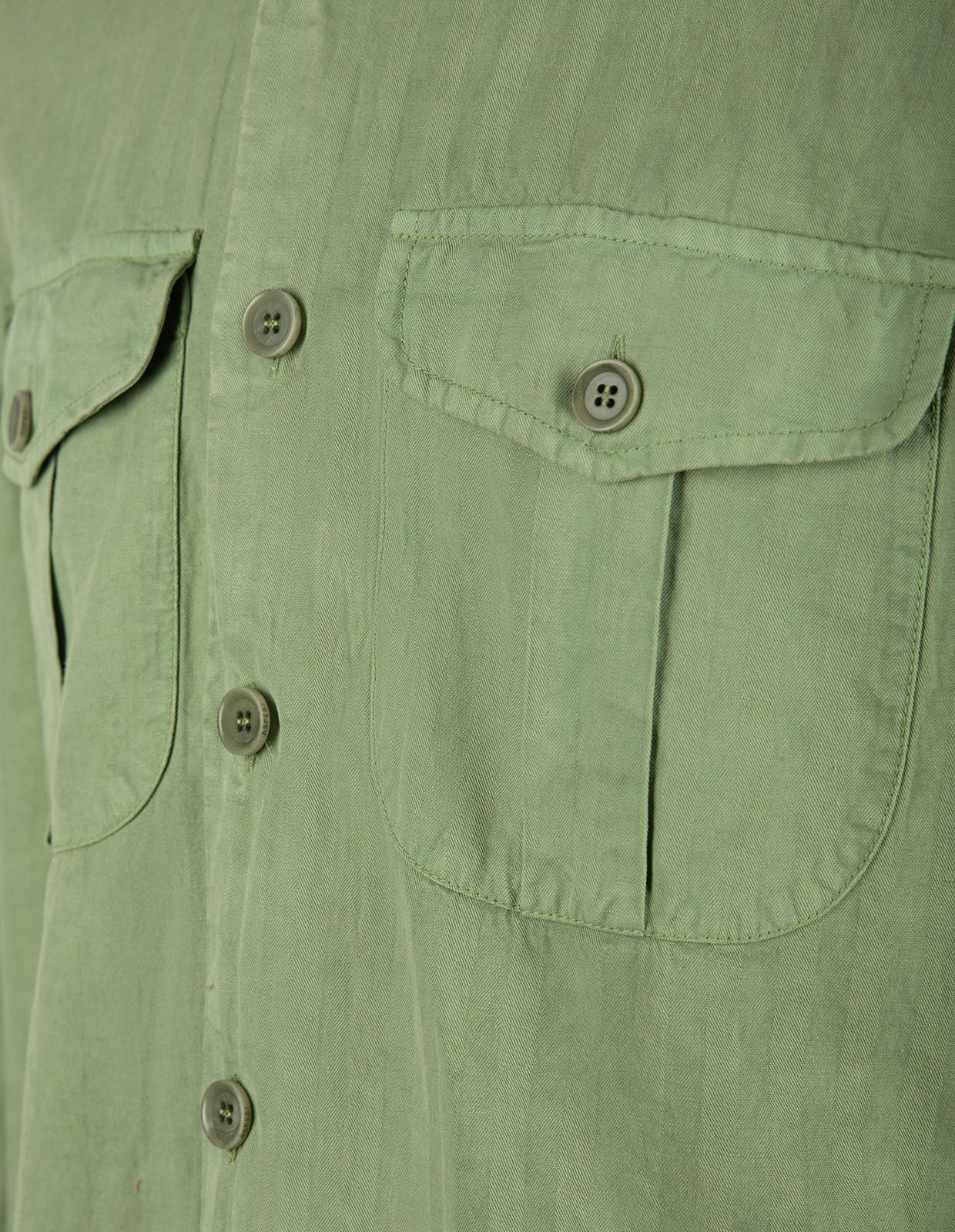 Glenn Overshirt Lyocell Linne Grön