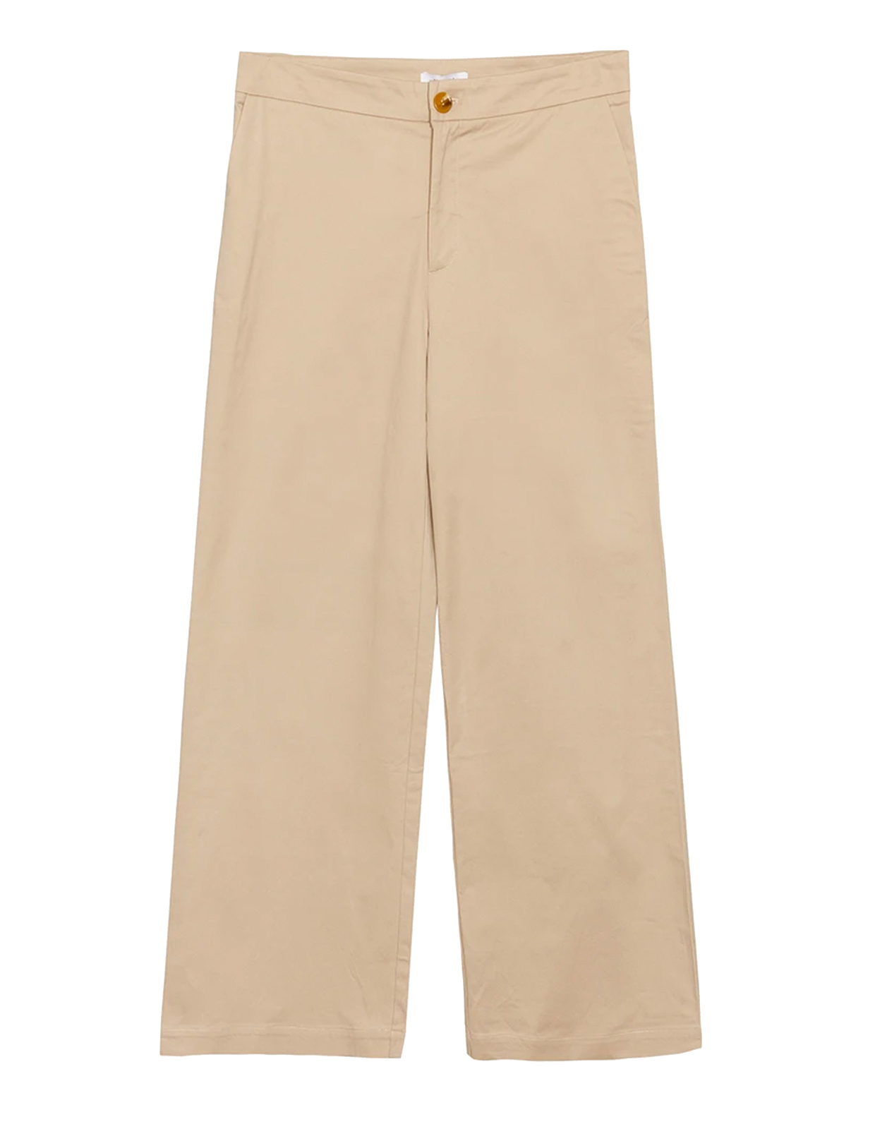 Stefania Poplin Trousers Beige