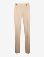 Sartorial Trouser II Dubbelplissering Linne Bomull Beige
