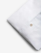 Casual Fit Skjorta Helskuren Krage Linne Bomull Vit