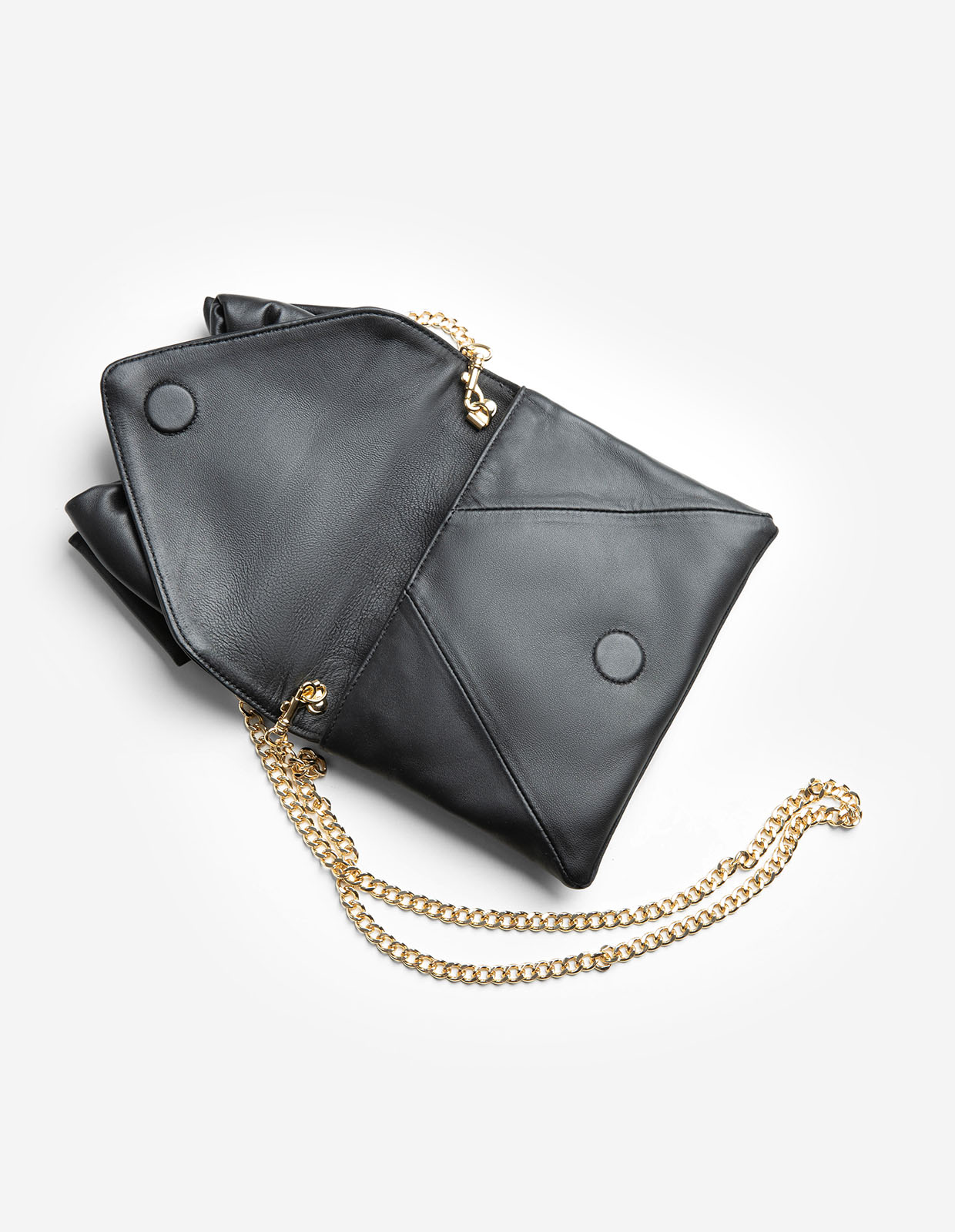 Clutch med rosett Svart One Size