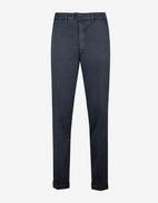 Boston Chinos Relaxed Fit Linne Bomullsstretch Navy