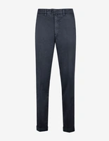 Boston Chinos Relaxed Fit Linne Bomullsstretch Navy