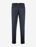 Boston Chinos Relaxed Fit Linne Bomullsstretch Navy