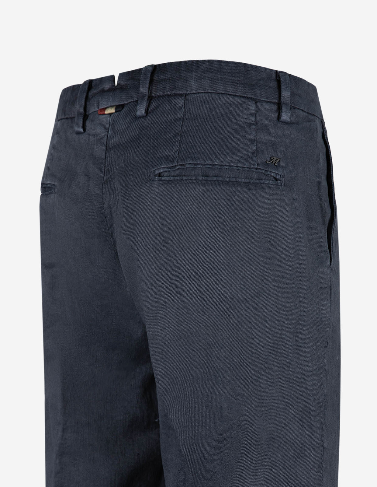 Boston Chinos Relaxed Fit Linne Bomullsstretch Navy