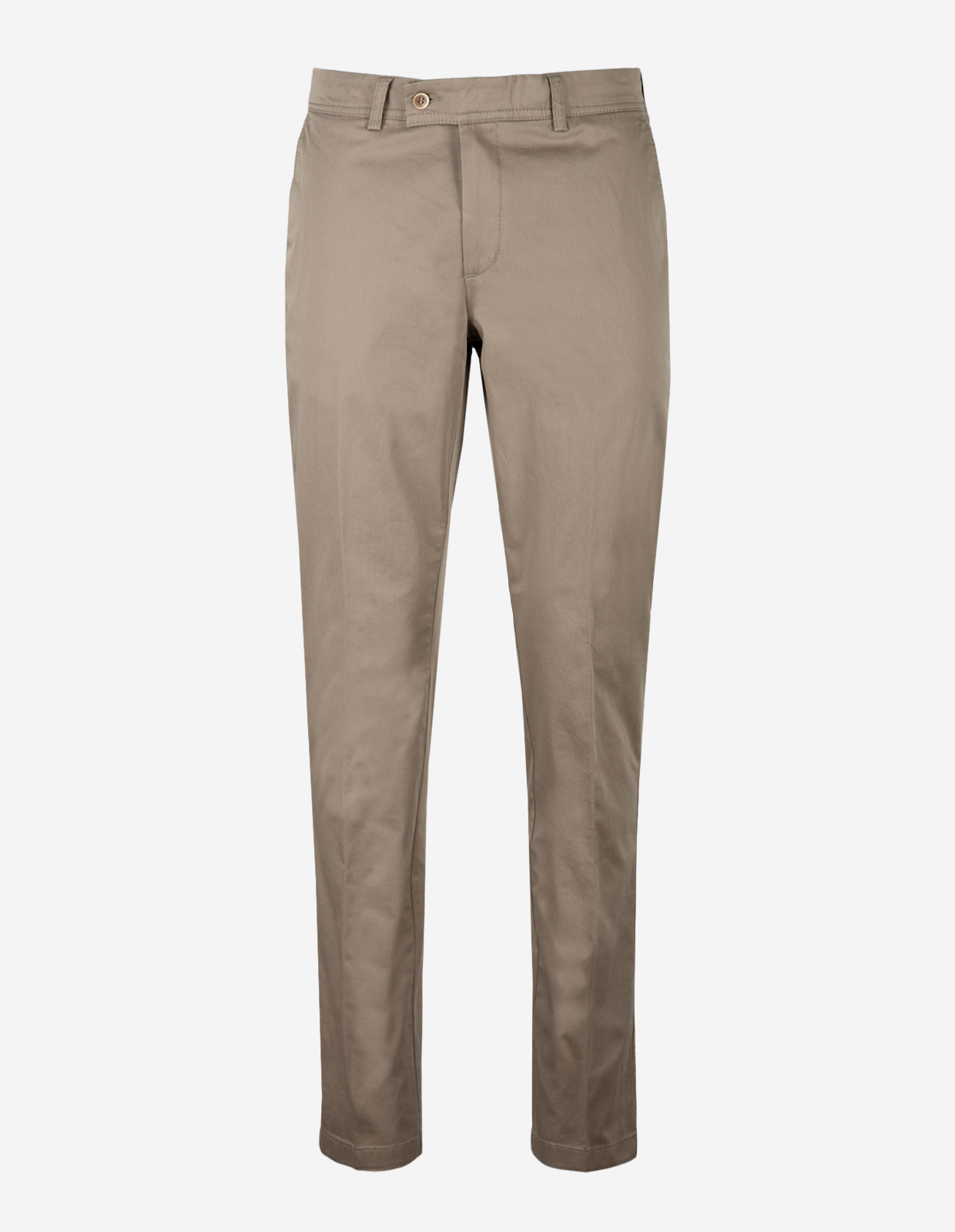 Regular Chinos Bomull Stretch Gråbeige