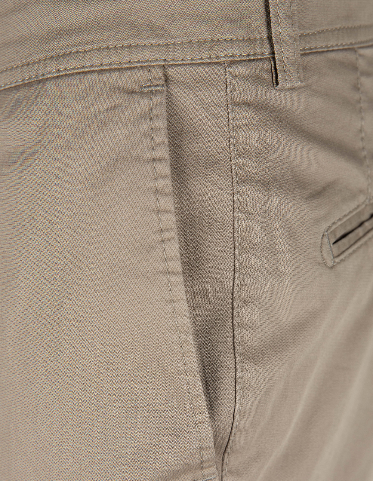 Regular Chinos Bomull Stretch Gråbeige