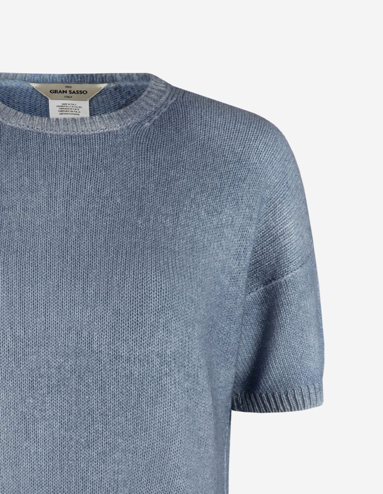 Two-Face T-Shirt Cashmere Denim/Ljusblå