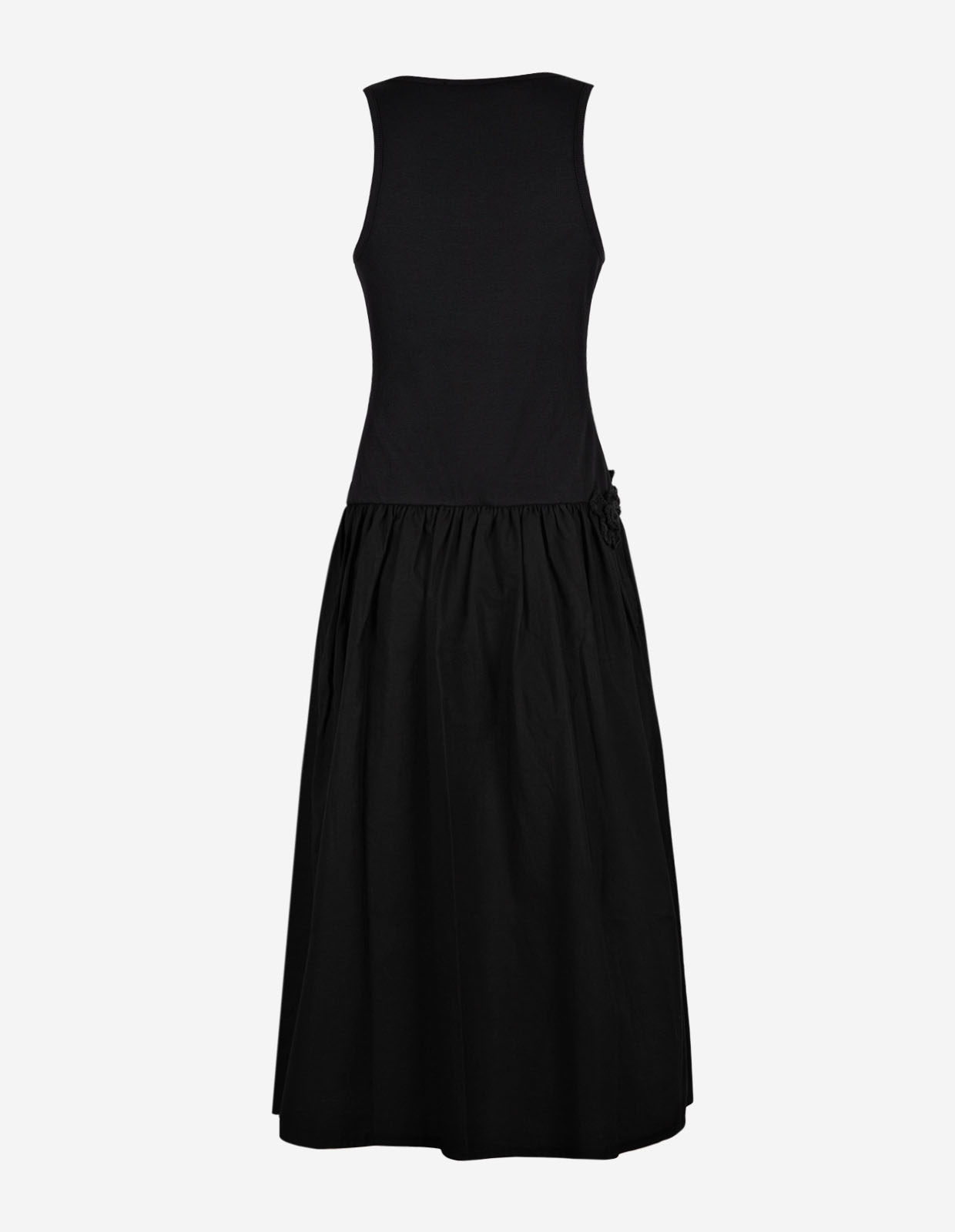 Rib Midi Klänning Svart