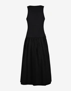 Rib Midi Klänning Svart