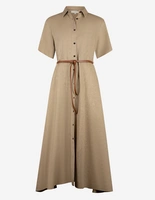 Mason Klänning Linne Beige