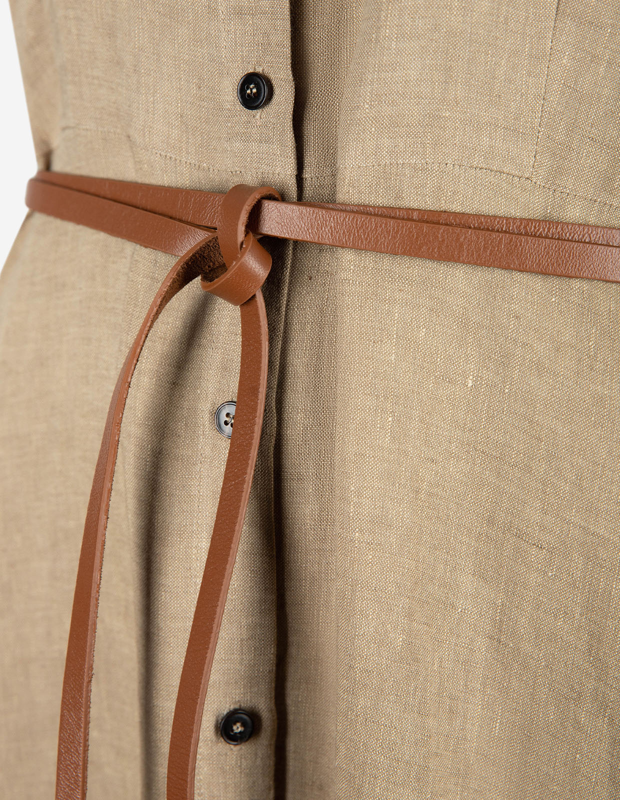 Mason Klänning Linne Beige