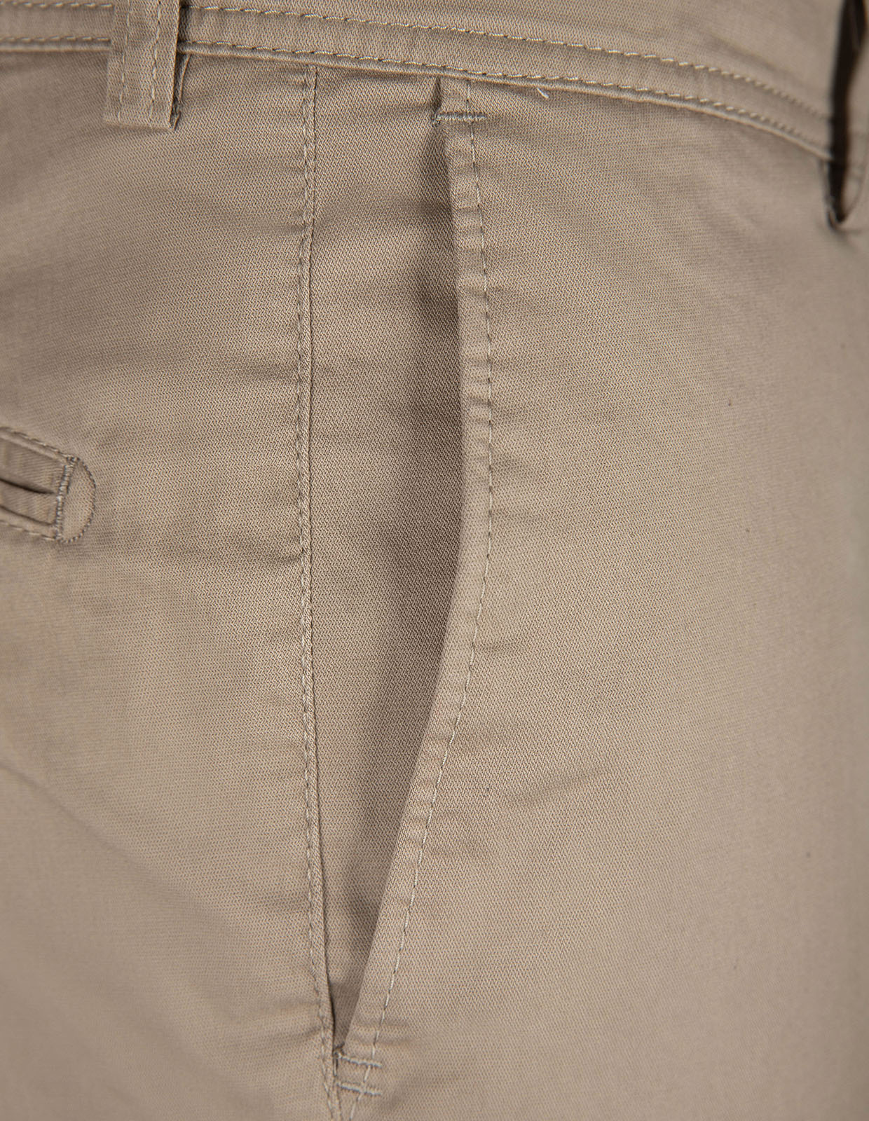 Shorts Bomull Stretch Gråbeige