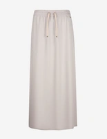 Satin Kjol Ljusbeige