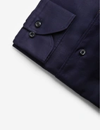 Slimline Skjorta Helskuren Krage Bomull Linne Navy