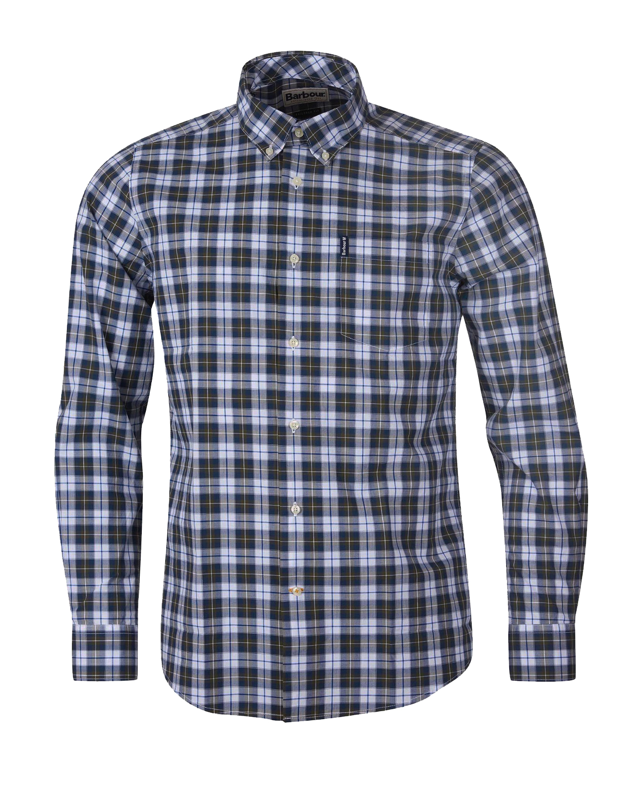Highland Check 28 Tailored Shirt Olive