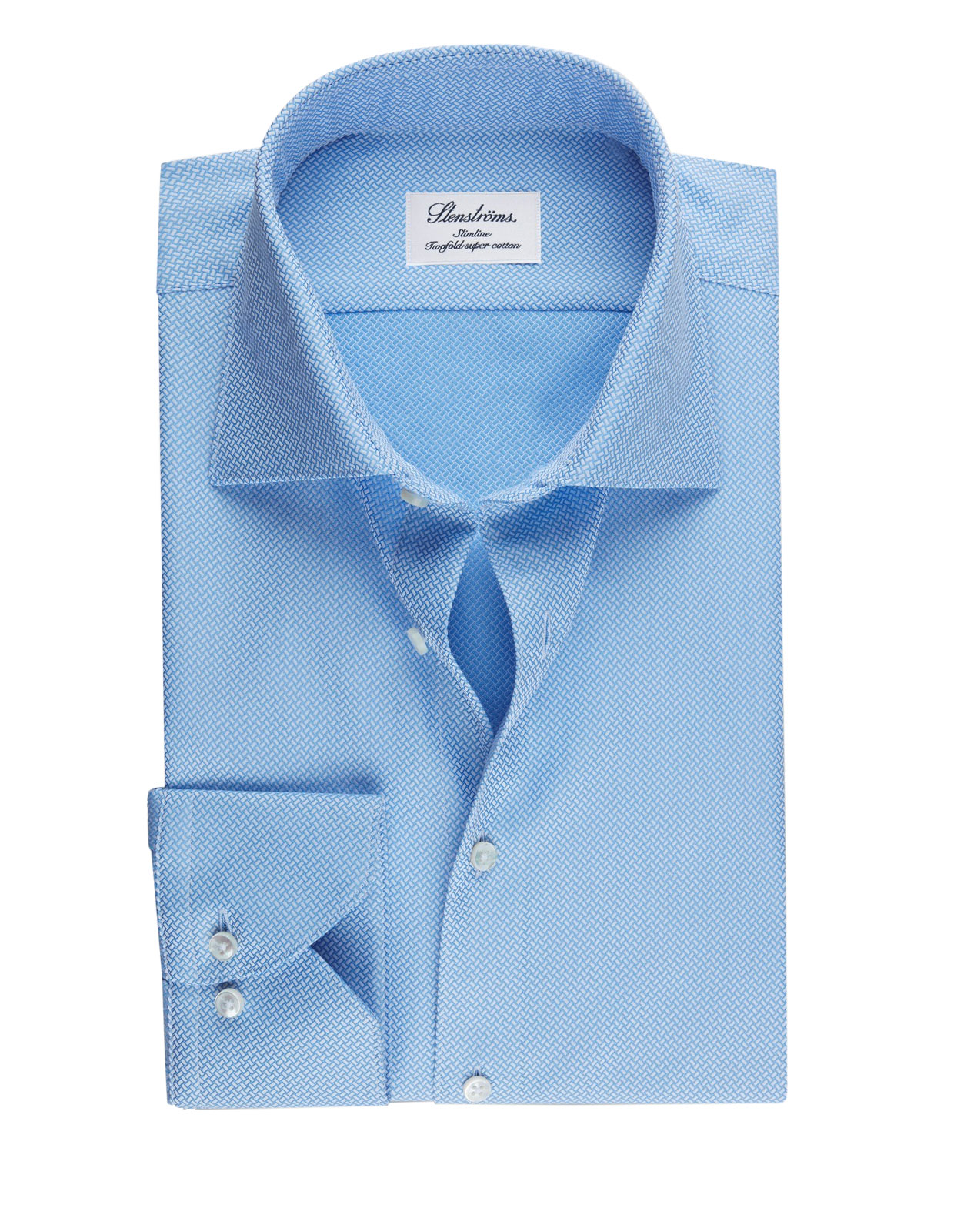 Slimline Shirt Textured Light Blue