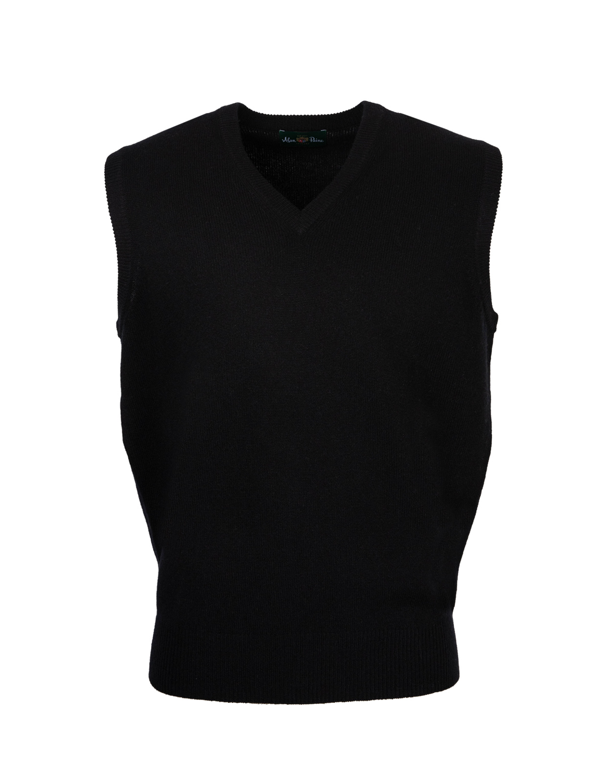 Norfolk Vee Neck Slipover Black Stl 50