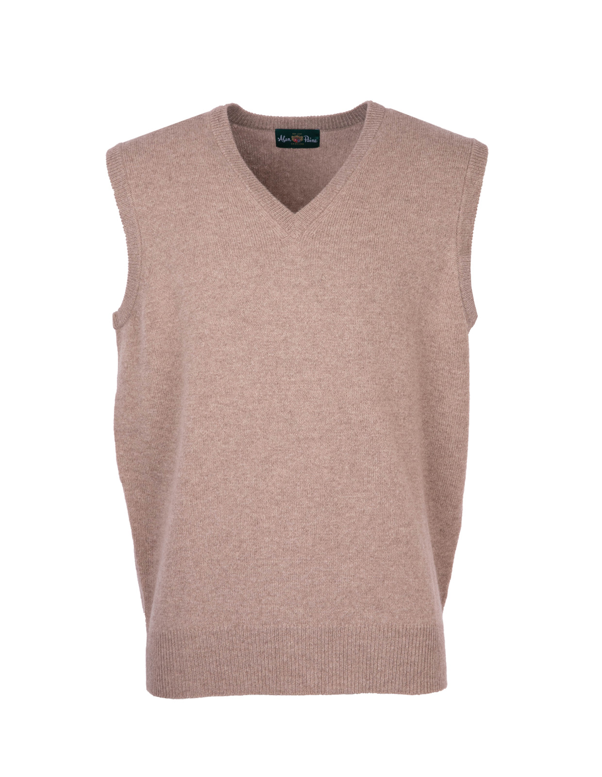 Norfolk Vee Neck Slipover Mushroom Stl 50