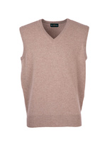 Norfolk Vee Neck Slipover Mushroom