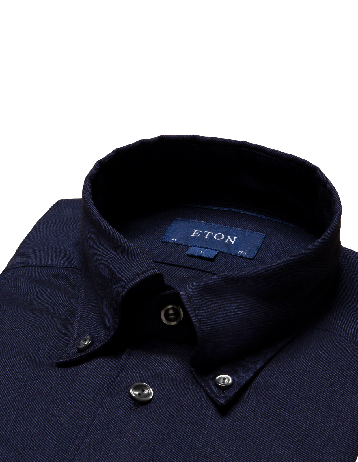 Contemporary Fit Flannel Shirt Cotton Tencel Dark Blue