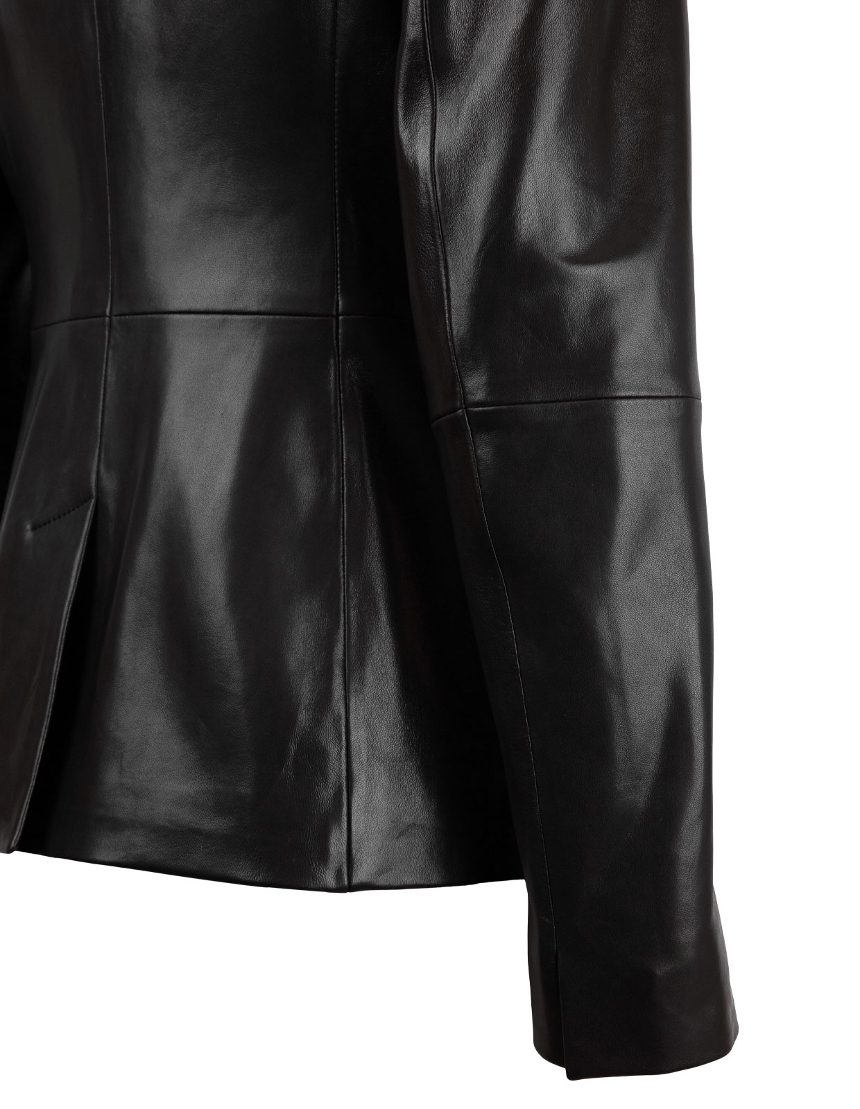 Sablari Leather Blazer Black Stl 38