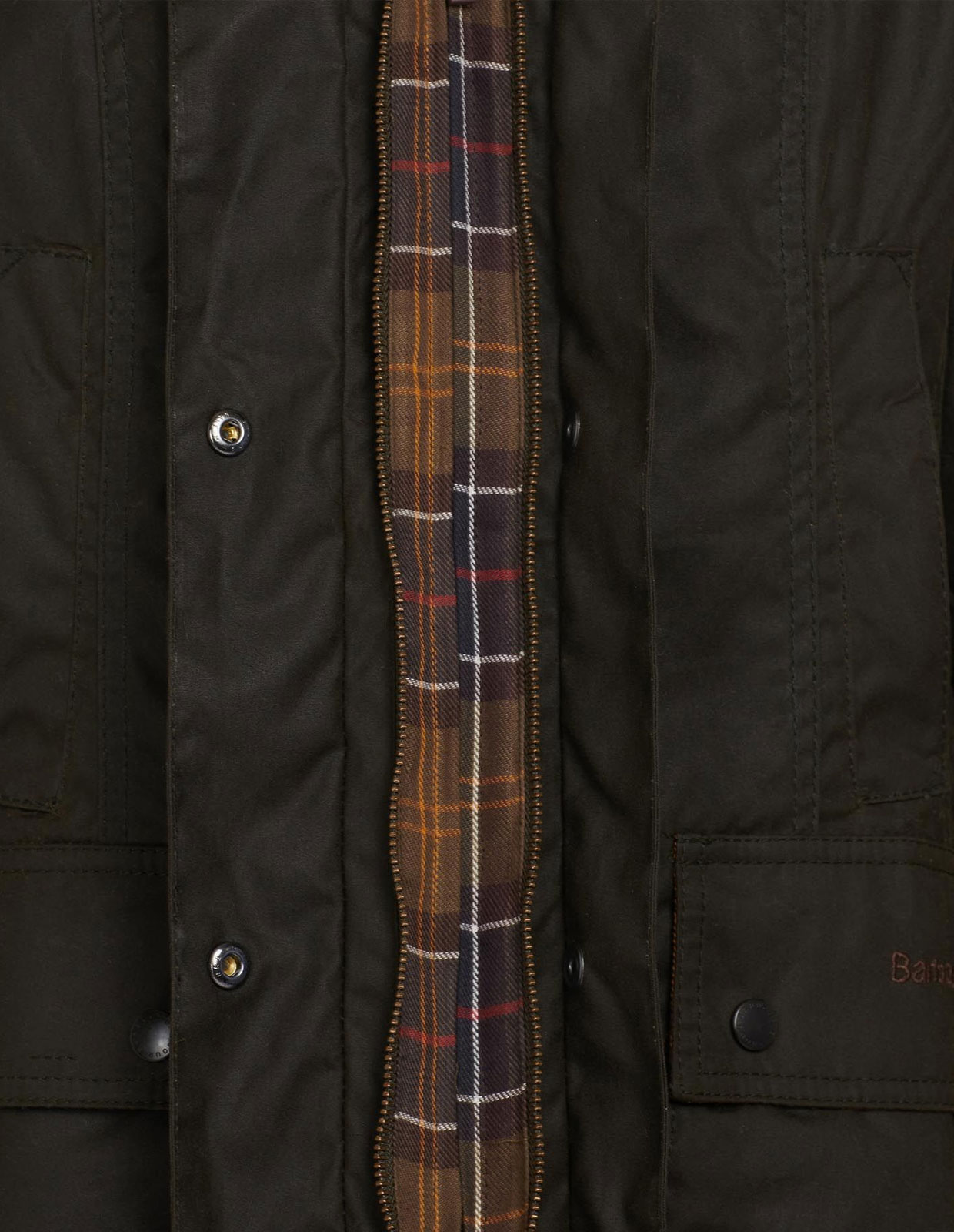 Classic Beadnell Waxed Jacket Olive Stl 16