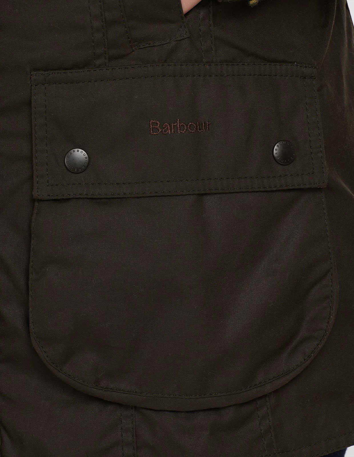 Classic Beadnell Waxed Jacket Olive Stl 10