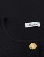 Stina Cardigan Merinoull Svart Stl S