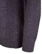 Holden Half Zip Lambswool Tartan Mid Grey Marl Stl M