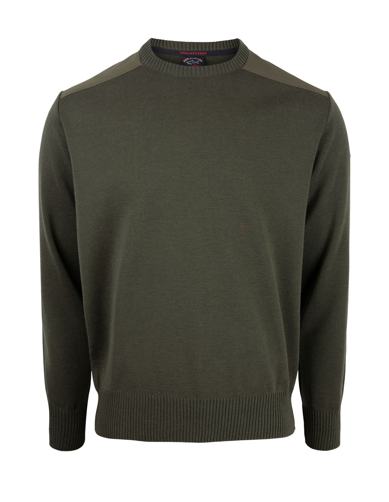 Yachting Wool Crewneck Sweater Olive