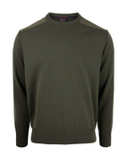 Yachting Wool Crewneck Sweater Olive Stl XL