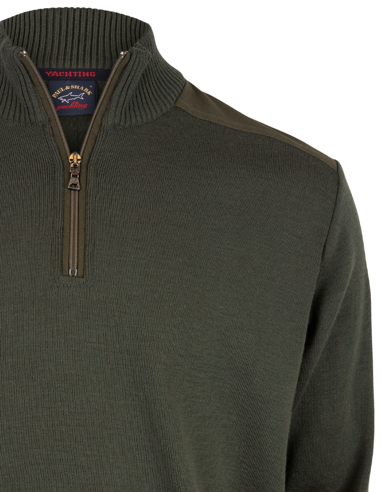 Yachting Wool Turtleneck Sweater Olive Stl S
