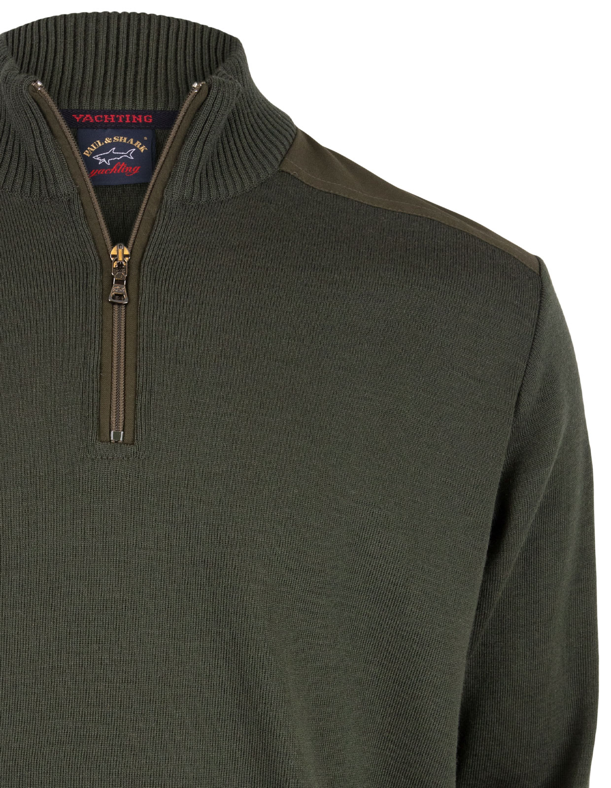 Yachting Wool Turtleneck Sweater Olive Stl L