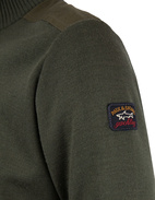 Yachting Wool Turtleneck Sweater Olive Stl M