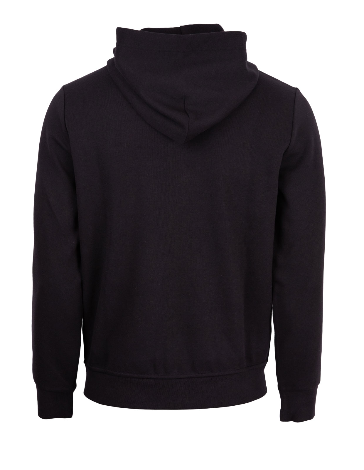Hooded Full Zip Sweater Polo Black