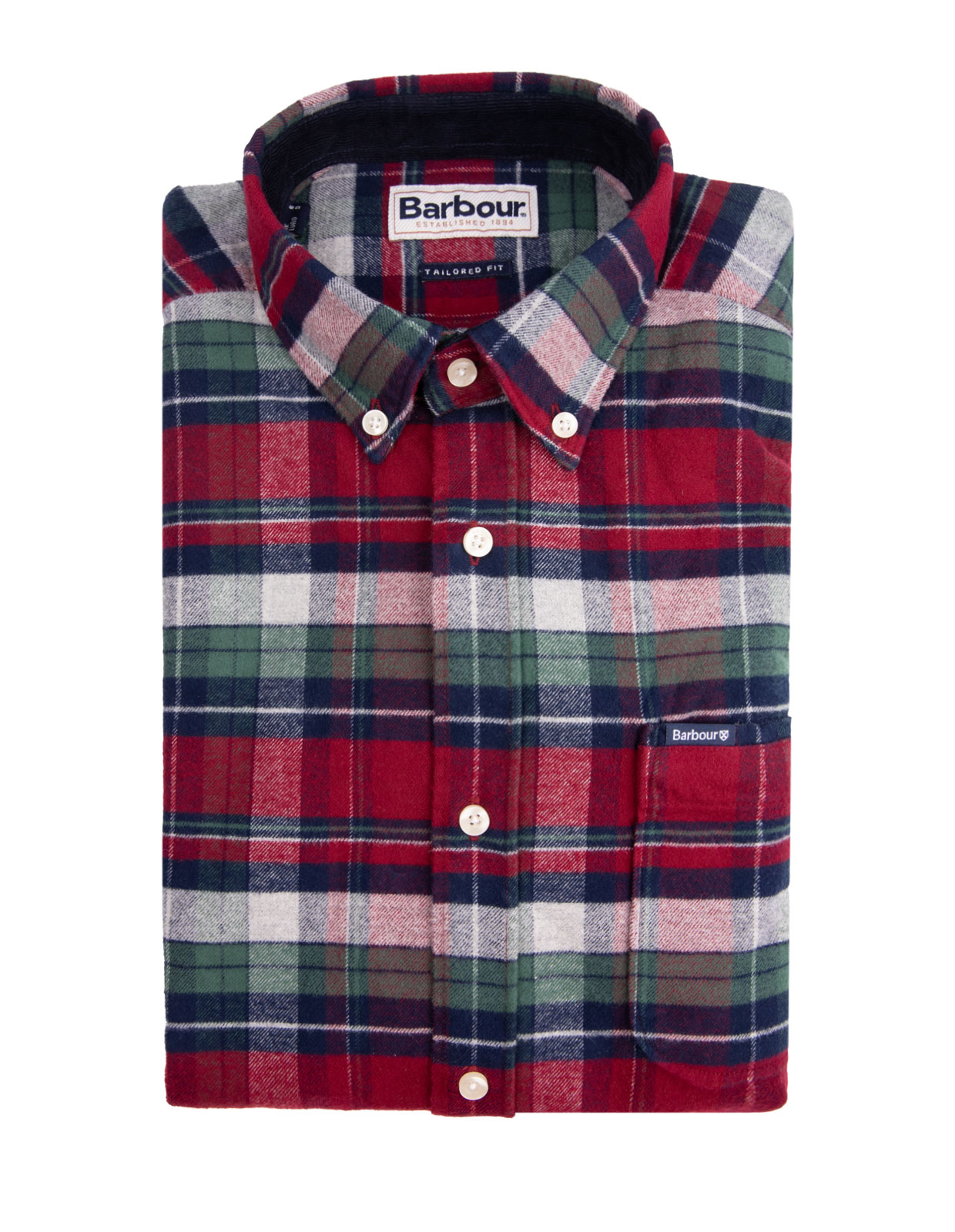 Grasmoor Tailored Shirt Flannel Check Red