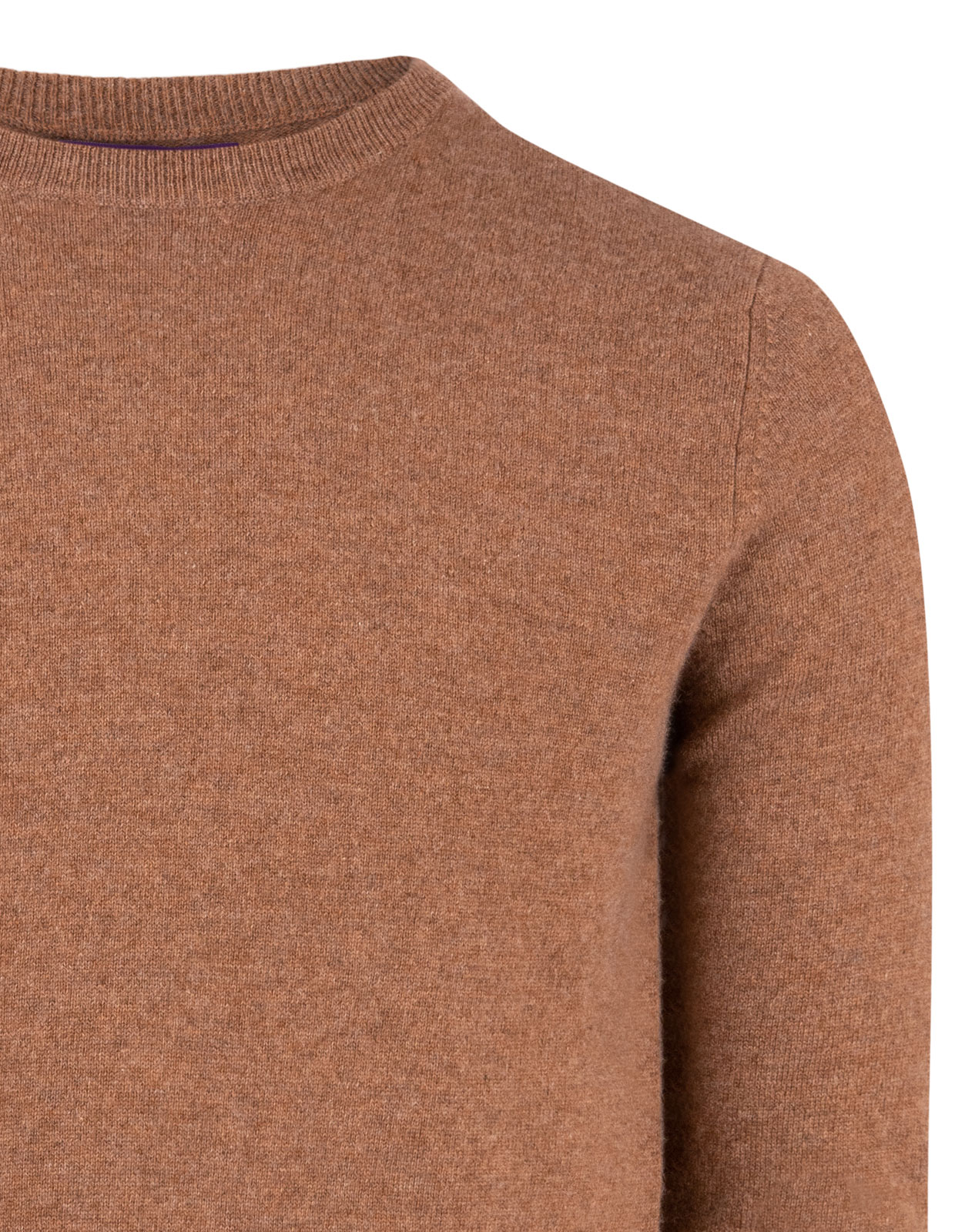 Crew Neck Cashmere Kamel/Melange Stl S