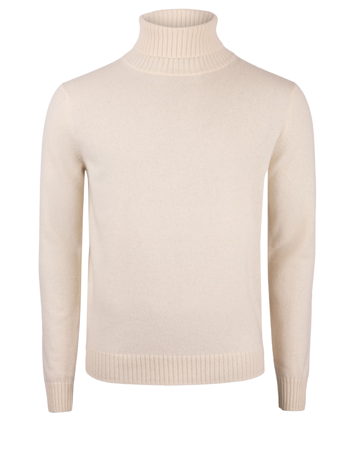 Roll Neck Cashmere Offwhite