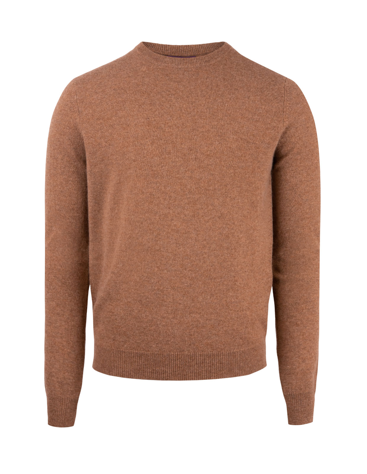 Crew Neck Cashmere Kamel/Melange Stl S